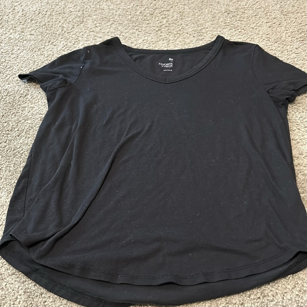 Basic black v neck